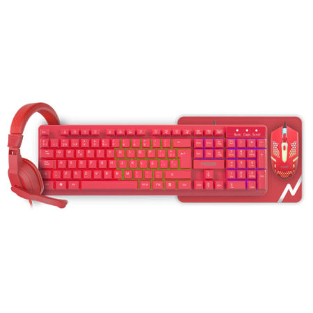 KIT GAMER NOGA 4 EN 1 NKB-413N/B/R
