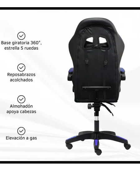 SILLA GAMER DINAX AZUL / ROJA / NEGRA/CAMUFLADA/ROSA /NEGRA/DXSIGAMAZU
